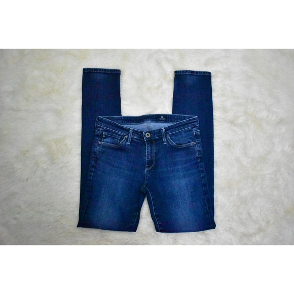 Adriano Goldschmied AG The Stilt Cigarette Leg Jeans Size 27 Low Rise Ankle Blue - Picture 13 of 13